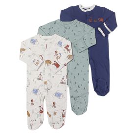 Baby Cotton-Wrapped Foot One-Piece Romper,Long-Sleeved Romper, Foot-Wrapped Climbing Suit (Option: as shown-E-6or9M)
