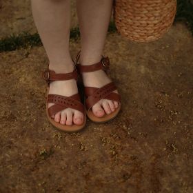 Velcro Versatile Soft Sole Sandals For Babies (Option: Brown-29)