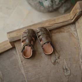 Versatile Wrap Sandals For Boys And Girls (Option: Green-31)