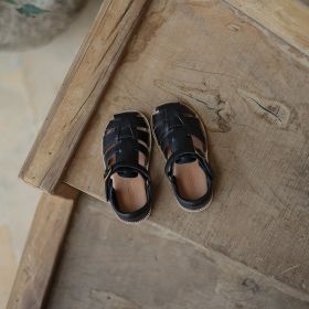 Versatile Wrap Sandals For Boys And Girls (Option: Black-29)
