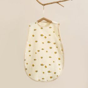 Newborn Baby Crepe Gauze Sleeping Bag Four Seasons Universal (Option: Lemon-80cm)