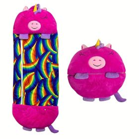 Kids Sleeping Bag, Soft Sleepy Sack For Kids & Toddlers  Easy Roll Up Design For School, Daycare  Children Sleeping Bags Play Pillow Sleep Sack (Option: Rose Pink-180x70CM)