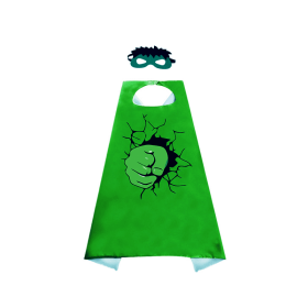 Newest Superhero Kids Capes and Masks Spiderman Costume Double Cape Superhero Kids Cosplay 3-12 Year Old Boy Halloween Gift (Color: 9)