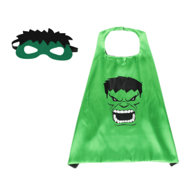 Newest Superhero Kids Capes and Masks Spiderman Costume Double Cape Superhero Kids Cosplay 3-12 Year Old Boy Halloween Gift (Color: 24)