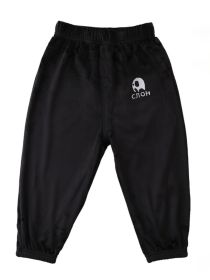 Cotton pants Autumn and winter baby boys' and girls' golden velvet lantern pants (Color: Black, size: 73cm)