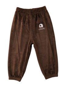 Cotton pants Autumn and winter baby boys' and girls' golden velvet lantern pants (Color: Brown, size: 110cm)