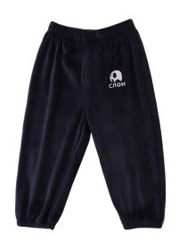 Cotton pants Autumn and winter baby boys' and girls' golden velvet lantern pants (Color: Dark Blue, size: 100cm)