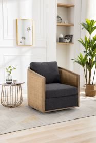 COOLMORE Swivel Barrel Chair, Comfy Round Accent Sofa Chair for Living Room, 360 Degree Swivel Barrel Club Chair, Leisure Arm Chair for Nursery, Hotel (Color: as Pic)