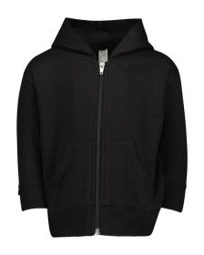 Infant Zip Fleece Hoodie - HEATHER - 6MOS (Color: Black, size: 6MOS)