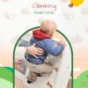 6-in-1 Toddler Climber and Swing Set Kids Playground Climber Swing Playset with Tunnel, Climber, Whiteboard,Toy Building Block Baseplates, Basketball