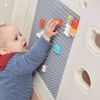 6-in-1 Toddler Climber and Swing Set Kids Playground Climber Swing Playset with Tunnel, Climber, Whiteboard,Toy Building Block Baseplates, Basketball