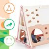 6-in-1 Toddler Climber and Swing Set Kids Playground Climber Swing Playset with Tunnel, Climber, Whiteboard,Toy Building Block Baseplates, Basketball