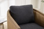 COOLMORE Swivel Barrel Chair, Comfy Round Accent Sofa Chair for Living Room, 360 Degree Swivel Barrel Club Chair, Leisure Arm Chair for Nursery, Hotel