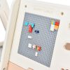 6-in-1 Toddler Climber and Swing Set Kids Playground Climber Swing Playset with Tunnel, Climber, Whiteboard,Toy Building Block Baseplates, Basketball