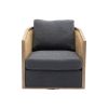 COOLMORE Swivel Barrel Chair, Comfy Round Accent Sofa Chair for Living Room, 360 Degree Swivel Barrel Club Chair, Leisure Arm Chair for Nursery, Hotel