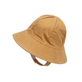 New Japanese Children's Summer Sunscreen Fisherman Hat (Option: Yellow-L)