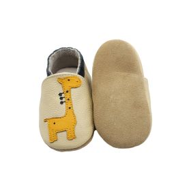 Cowhide Baby Cartoon Toddler Shoes (Option: Beige Deer-XL)