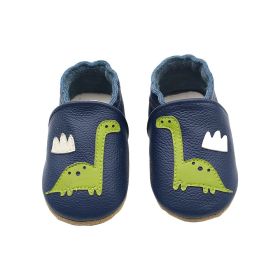 Cowhide Baby Cartoon Toddler Shoes (Option: Blue Dinosaur-XL)