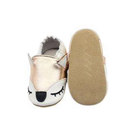 Cowhide Baby Cartoon Toddler Shoes (Option: Golden Fox-XL)
