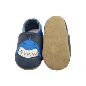Cowhide Baby Cartoon Toddler Shoes (Option: White Mouth Shark-XL)
