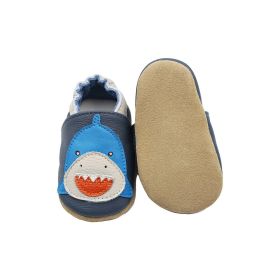 Cowhide Baby Cartoon Toddler Shoes (Option: Red Mouth Shark-XL)